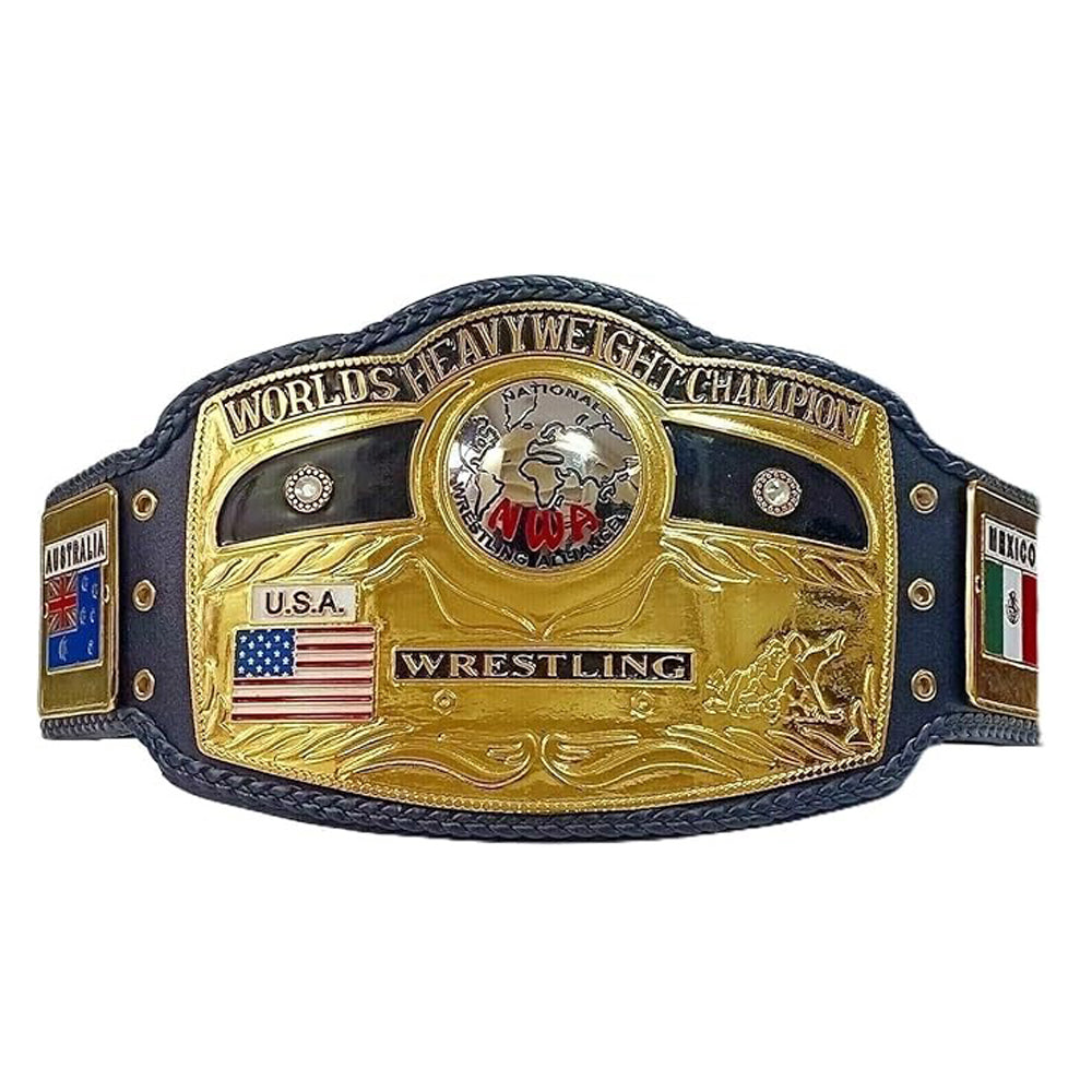 ZASA4 Custom NWA Domed Globe Wrestling Championship Belt – NWA Domed Globe Heavyweight Wrestling Replica Title Championship Belt