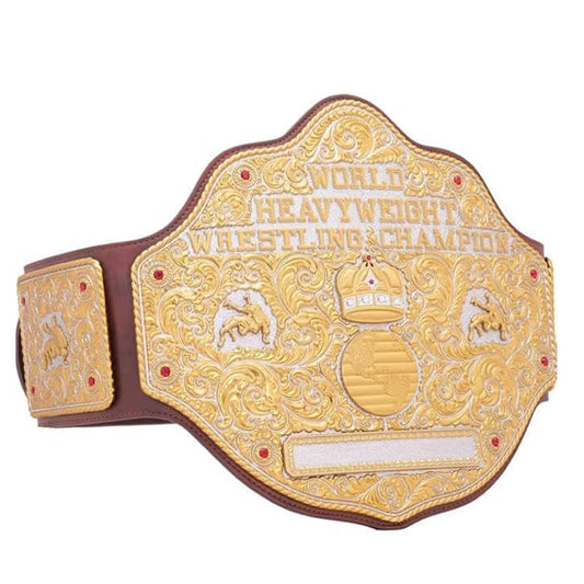 ZASA4 Fandu Belts Custom Big Gold Adult Replica Real Leather Dual Plate Wrestling Championship Belt Title Die Cast