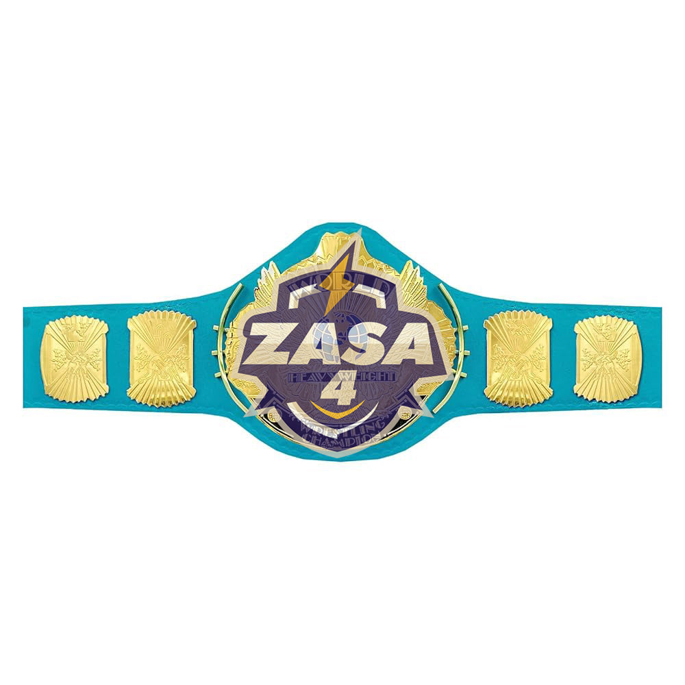 ZASA4 Replica Collection Sky Blue Heritage Eagle Wrestling Title Belt