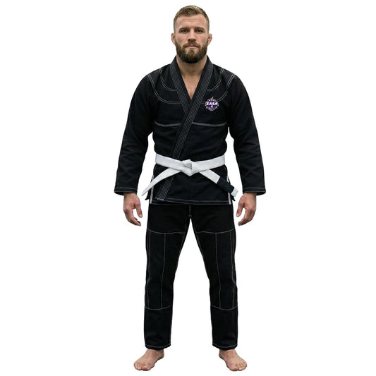 ZASA4 Regular Black - Brazilian Jiu Jitsu BJJ Kimono Uniform Gi - Kids Adult Unisex
