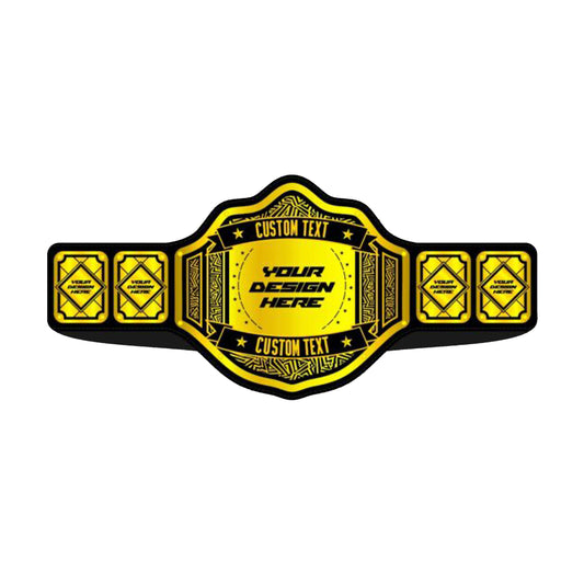 ZASA4 Custom Wrestling Belt Gold Plated 5 Plates