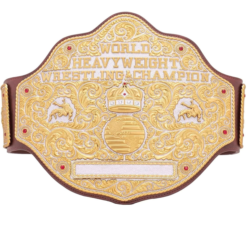 ZASA4 Fandu Belts Custom Big Gold Adult Replica Real Leather Dual Plate Wrestling Championship Belt Title Die Cast