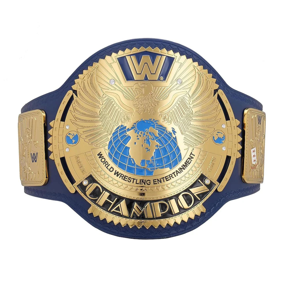 ZASA4 Blue WE Big Eagle Championship Replica Title Belt World Heavyweight Universal Championship