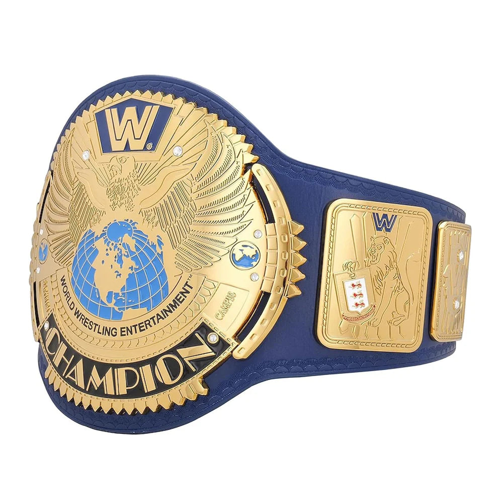 ZASA4 Blue WE Big Eagle Championship Replica Title Belt World Heavyweight Universal Championship